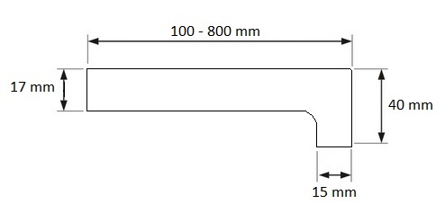 Dessin technique_Appui de fenêtre en aggloméré_EXCLUSIV